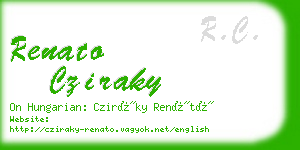 renato cziraky business card